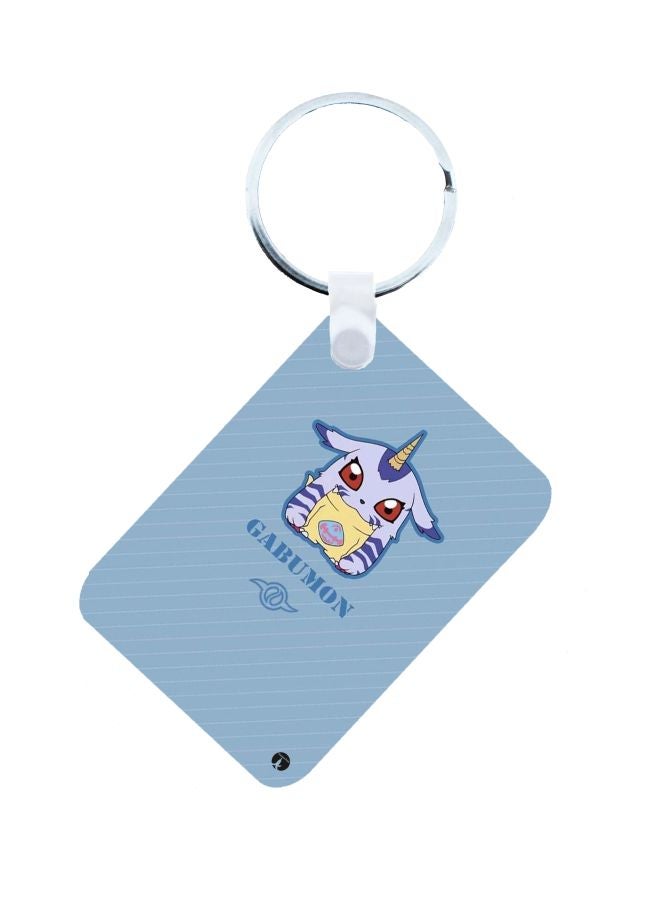 BP Anime Digimon Printed Keychain Blue/Purple/Beige