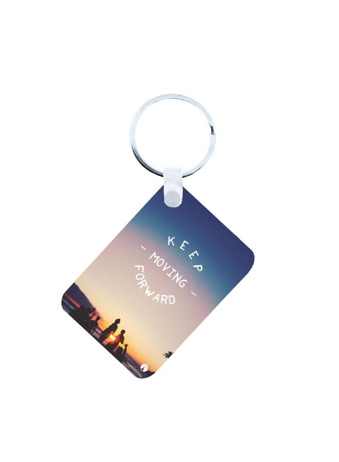بي بي سلسلة مفاتيح بطبعة عبارة "Keep Moving Forward" متعدد الألوان