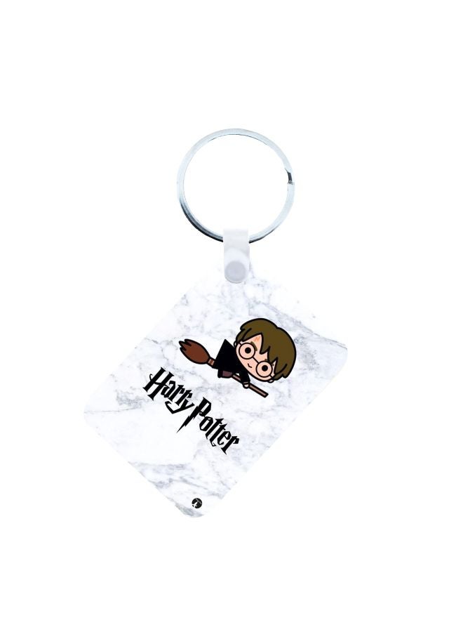 BP Harry Porter Printed Keychain White/Brown/Silver