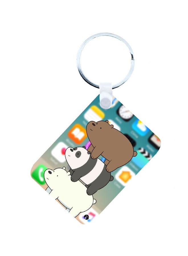 BP Bear Printed Keychain Multicolour