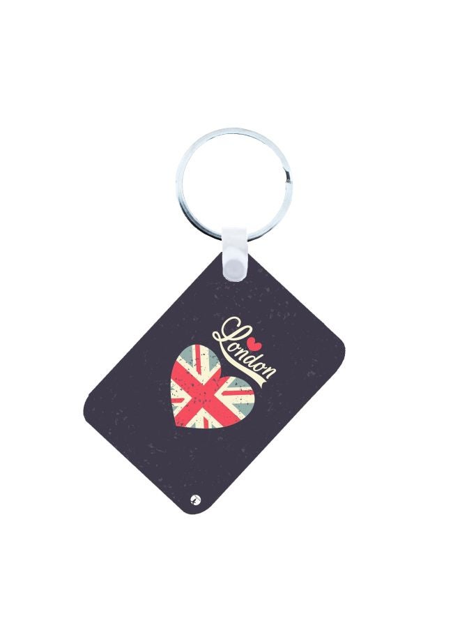 BP English Phrases Printed Keychain Black/Red/Blue