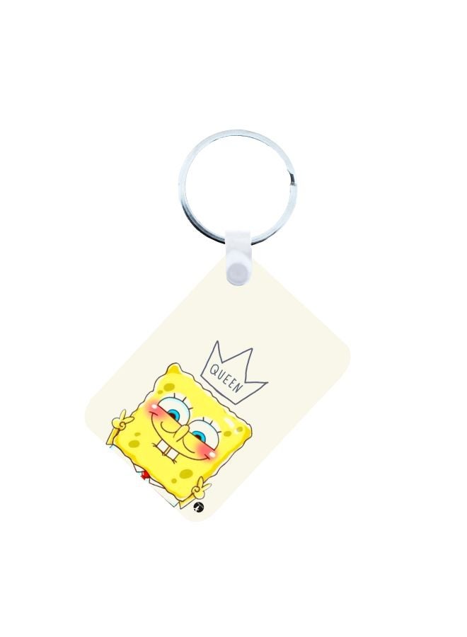 BP Spongebob Printed Keychain Beige/Yellow