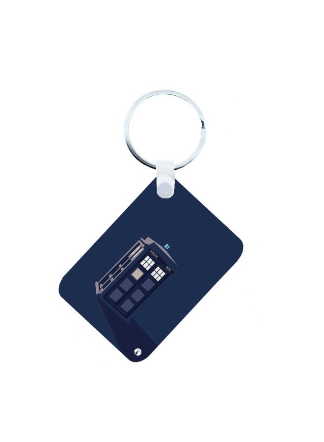 BP Doctor Who Printed Keychain Blue/Silver