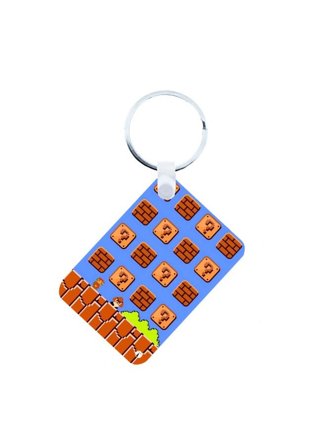 BP Super Mario Printed Keychain Brown/Blue/Green