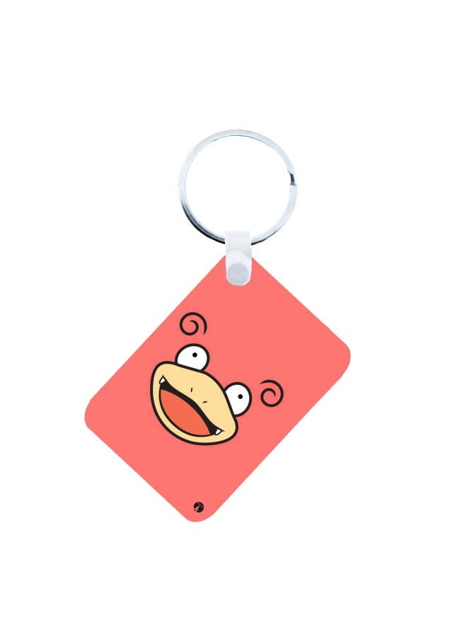 BP Pokemon Printed Keychain Peach/Beige/White