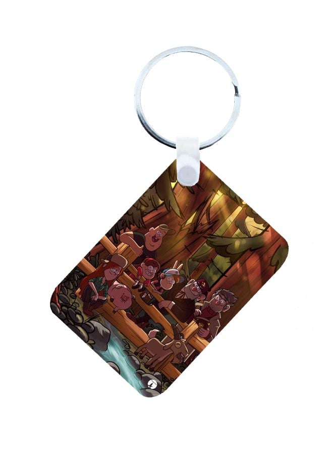 BP Gravity Falls Printed Wooden Keychain Multicolour