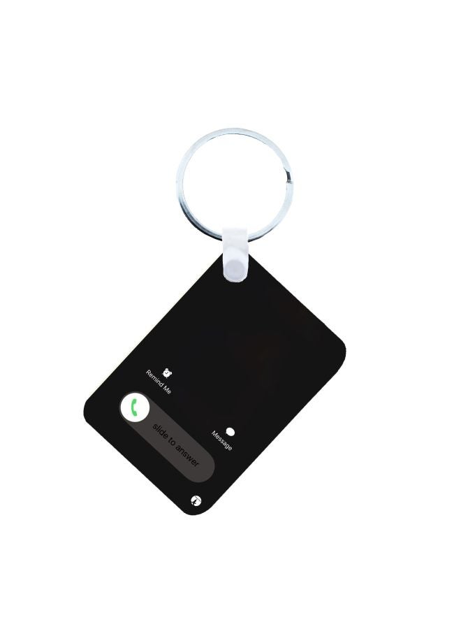 BP English Phrases Printed Keychain Black/White