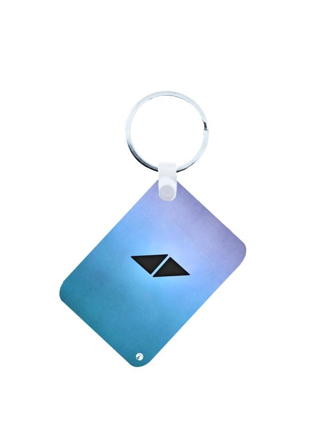 BP Avicii Printed Wooden Keychain Blue/Black/Silver 