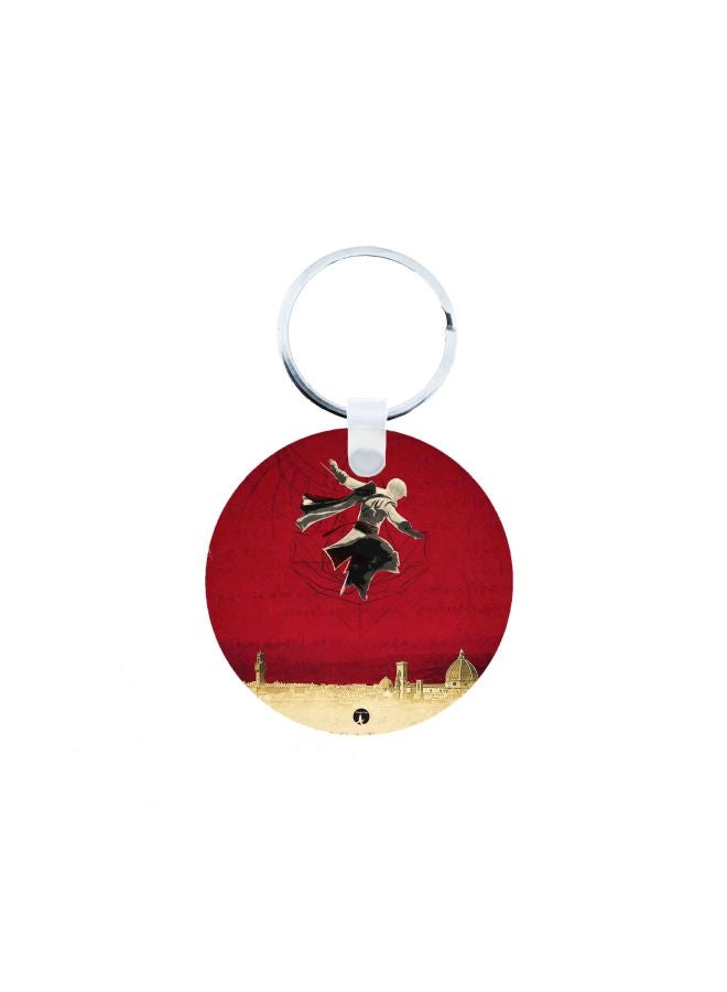 BP Assassn's Creed Printed Keychain Red/Beige/Black