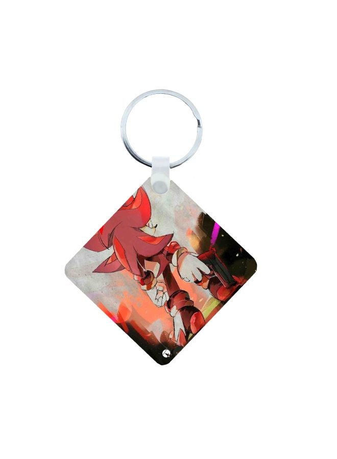 بي بي سلسلة مفاتيح مطبوعة بشخصية القنفد من لعبة "Sonic" متعدد الألوان