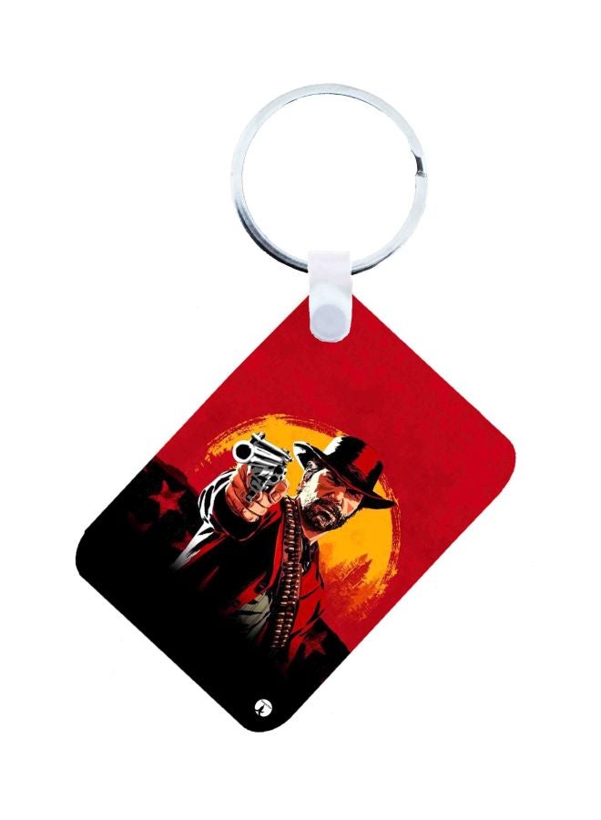 BP Dead Redemption 2 Printed Keychain Red/Yellow/Grey
