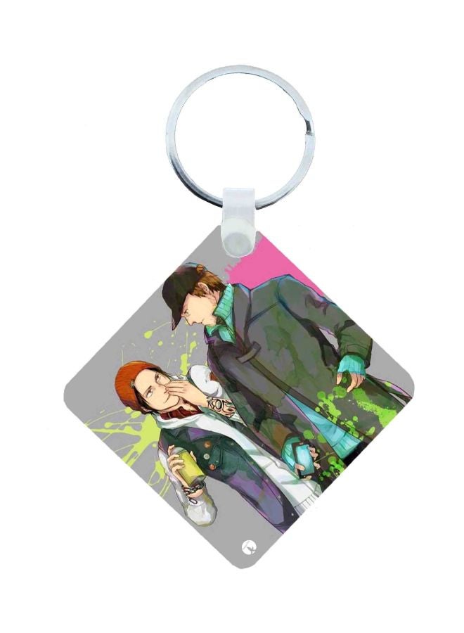 BP Infamous Second Son Printed Keychain Multicolour