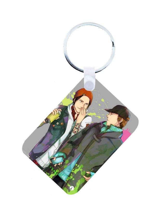 BP Infamous Second Son Printed Keychain purple/Green/Pink
