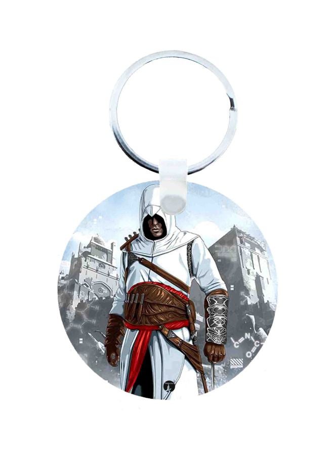 BP Assassin's Creed Printed Keychain White/Grey/Brown
