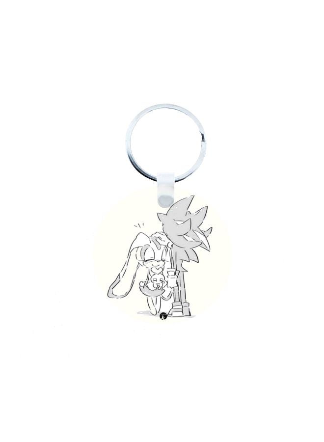 BP Sonic Printed Keychain Grey