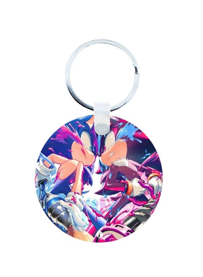 BP Sonic Printed Keychain Pink/Purple/Blue