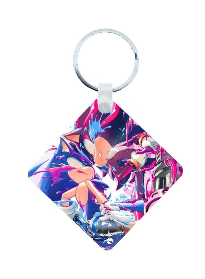 BP Sonic Printed Keychain Pink/Purple/Blue