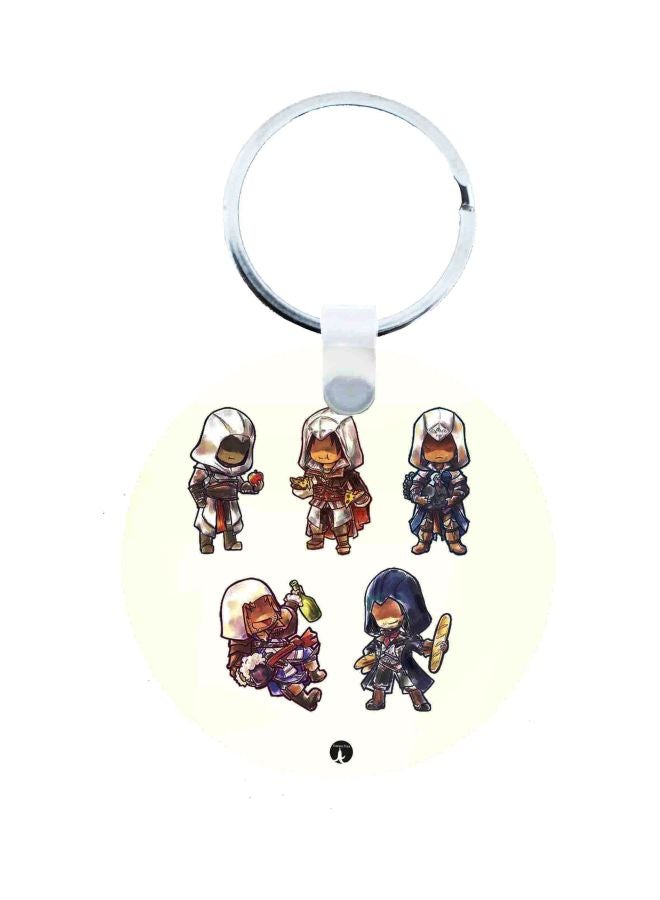 BP Assassin's Creed Printed Keychain White/Blue/Beige