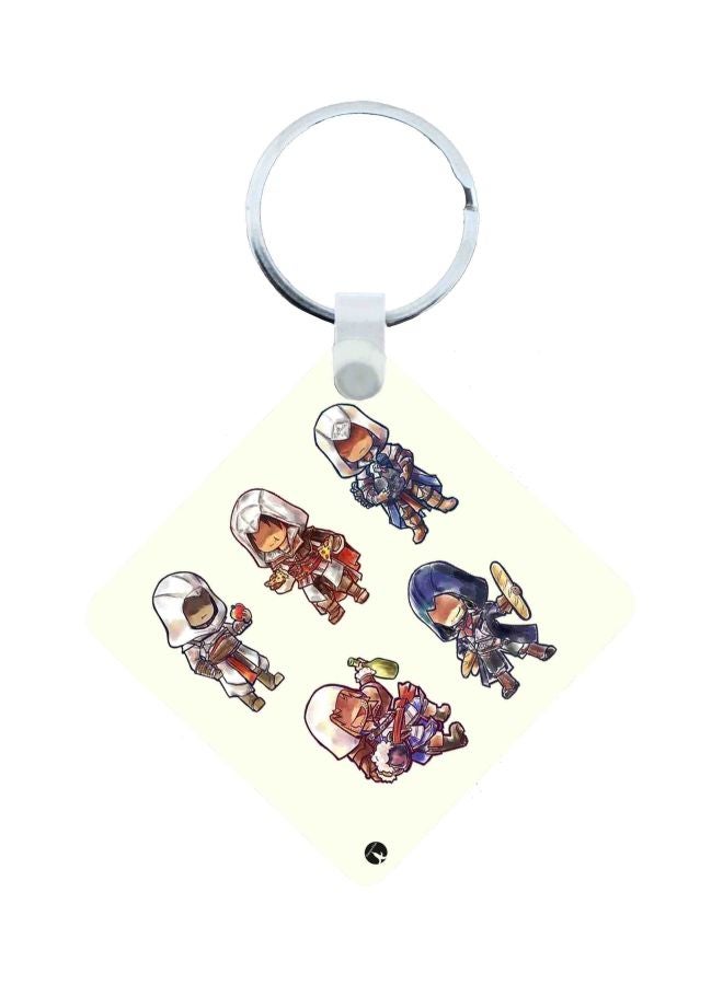BP Assassin's Creed Printed Keychain White/Blue/Beige