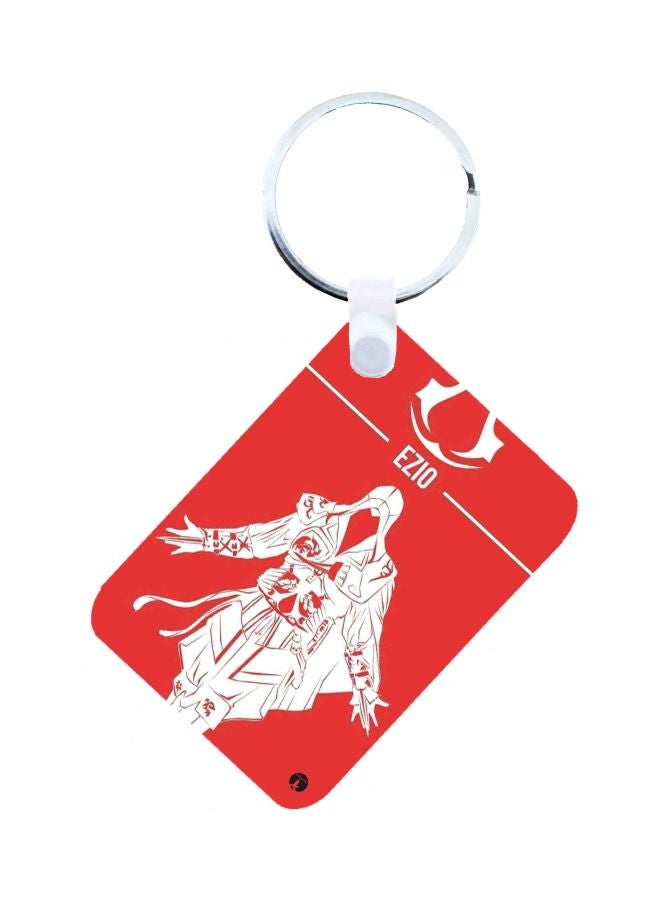 BP Assassin's Creed Printed Keychain Red/White