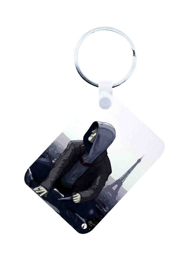 BP Assassin's Creed Printed Keychain White/Black/Blue