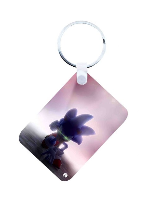 Sonic Printed Keychain Pink/Blue