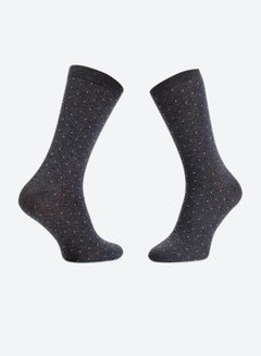 Lasocki Dot Printed Mid Calf Crew Socks Grey  - Image 1