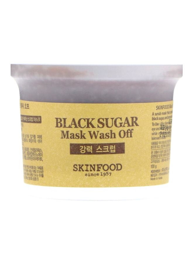 SKIN FOOD - Black Sugar Mask Wash Off Power Scrub 100grams - Image 1