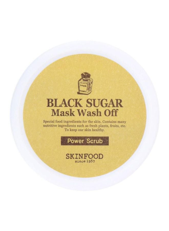 SKIN FOOD - Black Sugar Mask Wash Off Power Scrub 100grams - Image 1