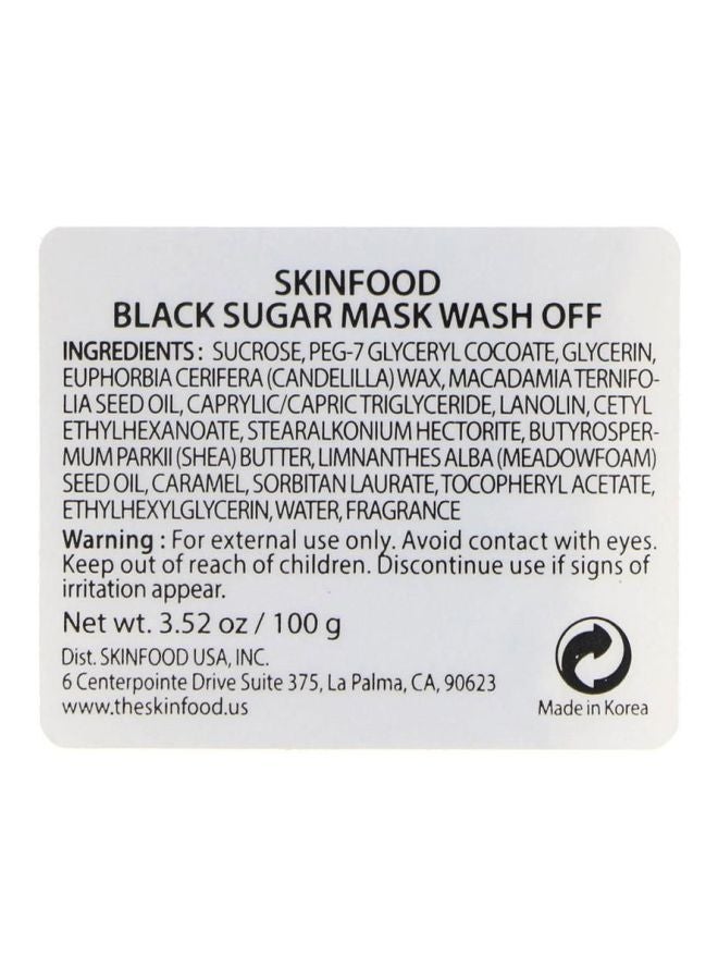 SKIN FOOD - Black Sugar Mask Wash Off Power Scrub 100grams - Image 1