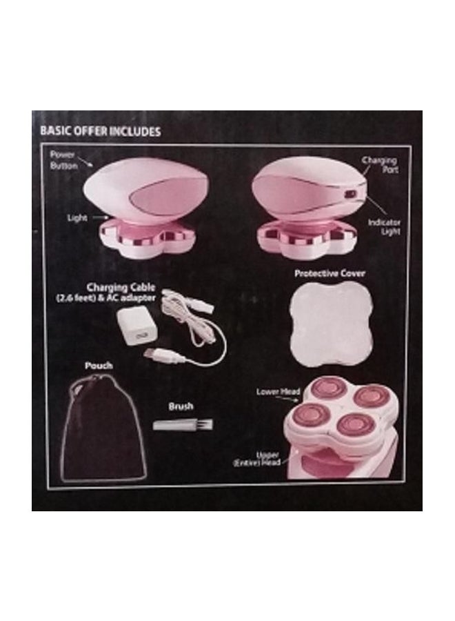 ماكينة إزالة الشعر مزودة بإضاءة للدقة أبيض/ وردي - Image 5