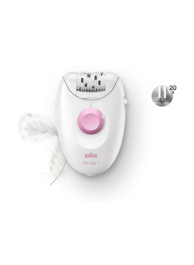 BRAUN - Silk-épil 1 1-170 Epilator White/Pink/Silver - Image 1