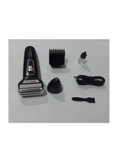 Kemei KM-6558 3 In 1 Twin Blade Reciprocating Three Blades Electric Shaver Travel Use Safe Razor Black/Silver ‎19.8x16.6x4.8cm  - Image 3