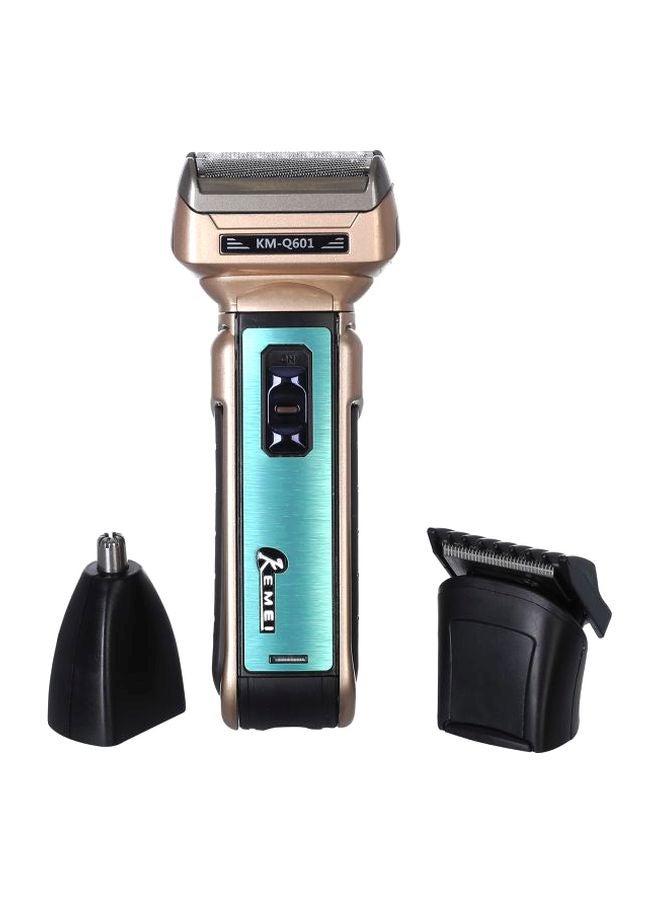 Kemei 3-In-1 Electric Shaver Gold/Blue/Black - Image 1