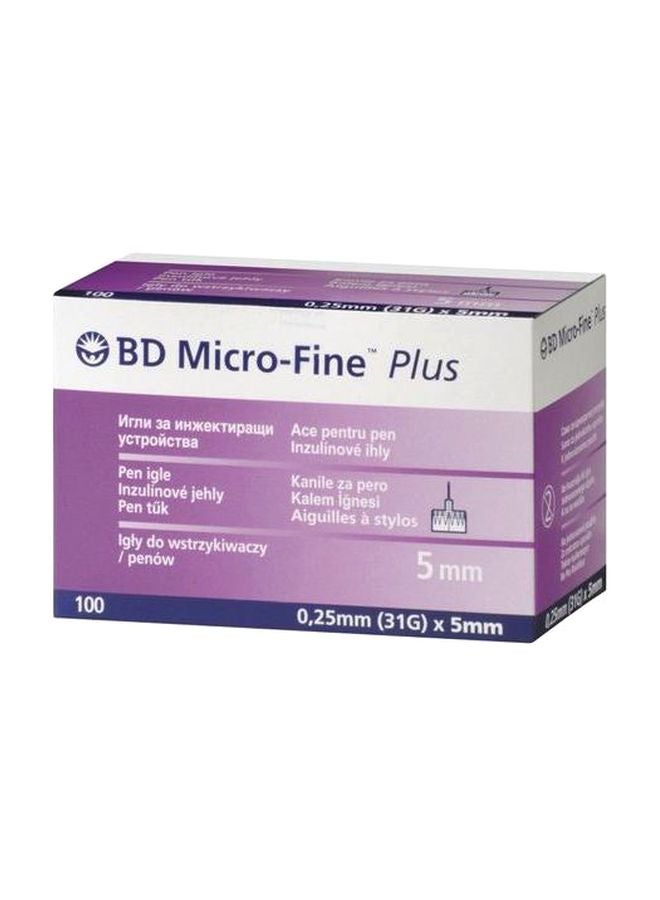 BD 100-Piece Micro Fine Plus Needles For Insulin Pen 