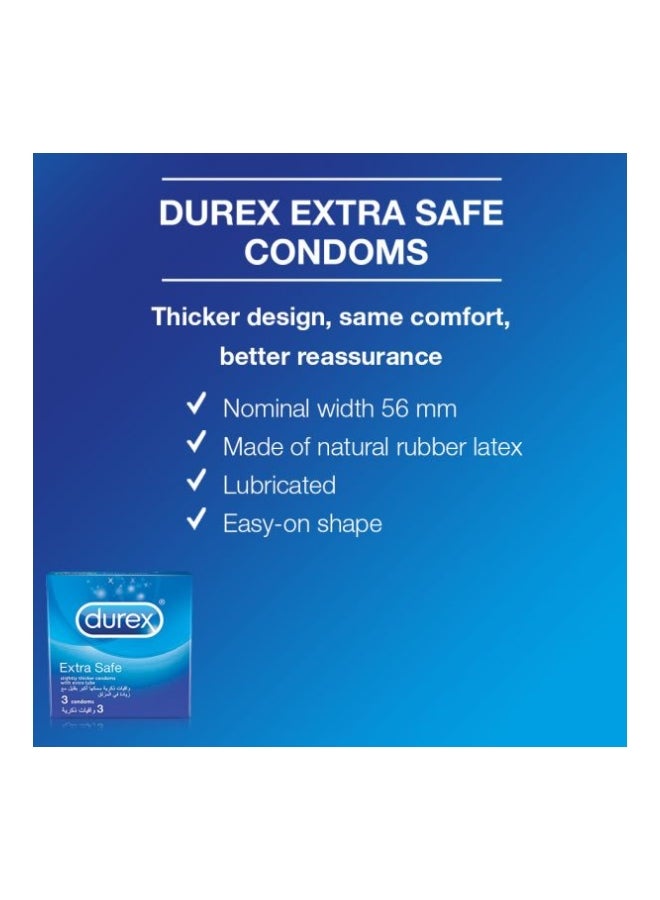 Durex - Pack Of 3 Extra Safe Condoms - Image 1