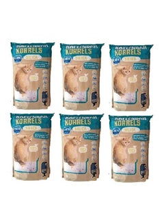 Pack of 6 Kattenbak Korrels Silica Lavender Scented Cat Litter Blue 5Liters