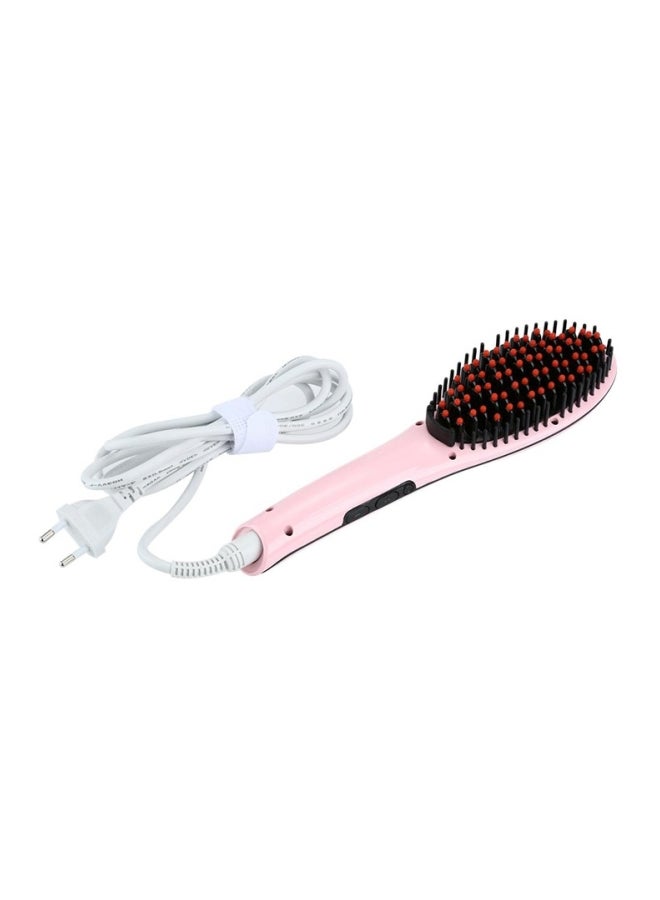 Fast Hair Hair Straightening Brush Pink/Black - Image 1