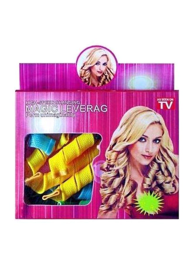 Magic Leverag 18-Piece DIY Hair Curler Set Yellow/Blue/Green - Image 1
