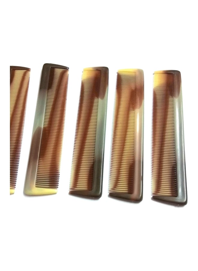 My.Shop 6-Piece Pocket Comb Brown/Yellow - Image 2
