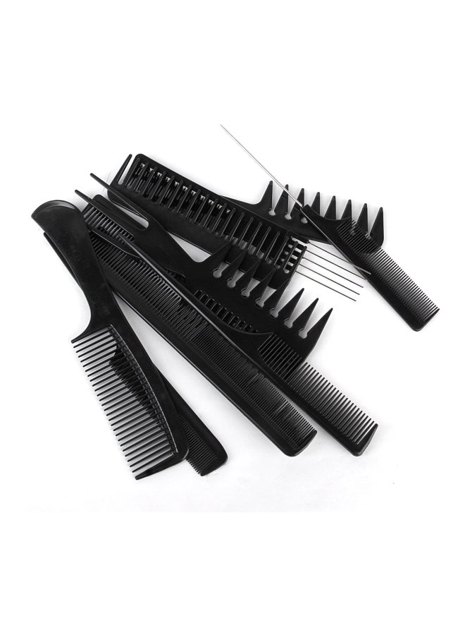 FOK 10-Piece Multipurpose Professional Comb Kit Black  - Image 2