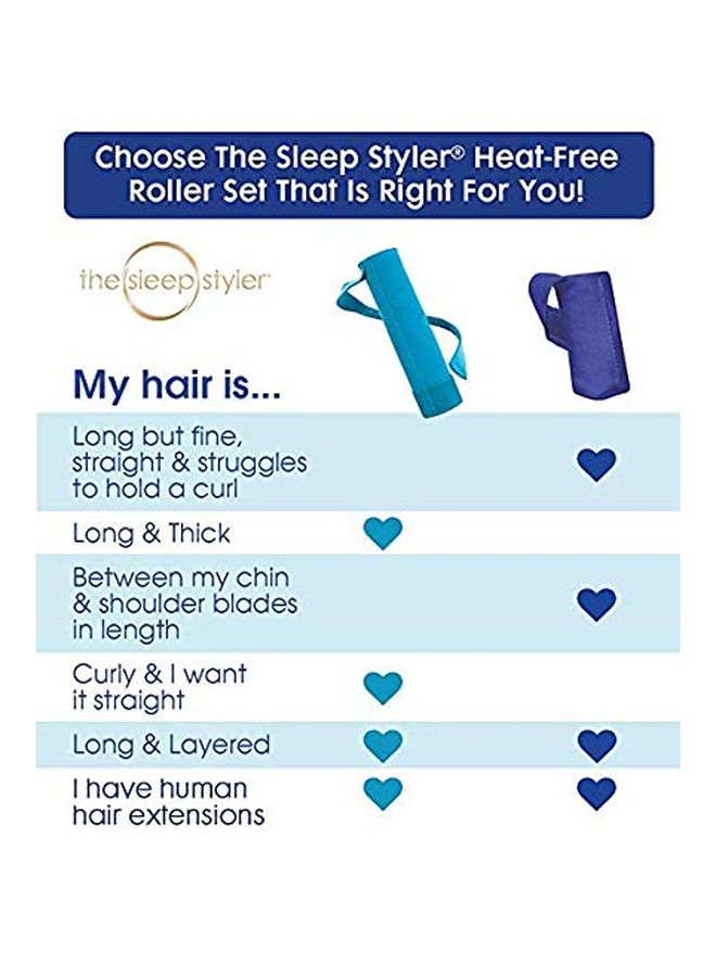 Flipco 8-Piece Hair Curler Blue 6inch - Image 3