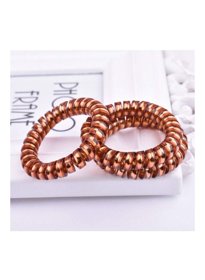 فوكس مجموعة ربطات شعر حلزونية مكونة من 4 قطع فضي/ أبيض/ ذهبي - Image 3