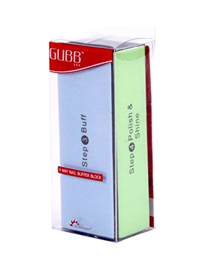 GUBB 4-Way Nail Buffer Shiner And Filer Set Red/Pink/Blue - Image 1