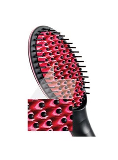 Jeval Ceramic Hair Straightener Brush Black/Pink  - Image 2