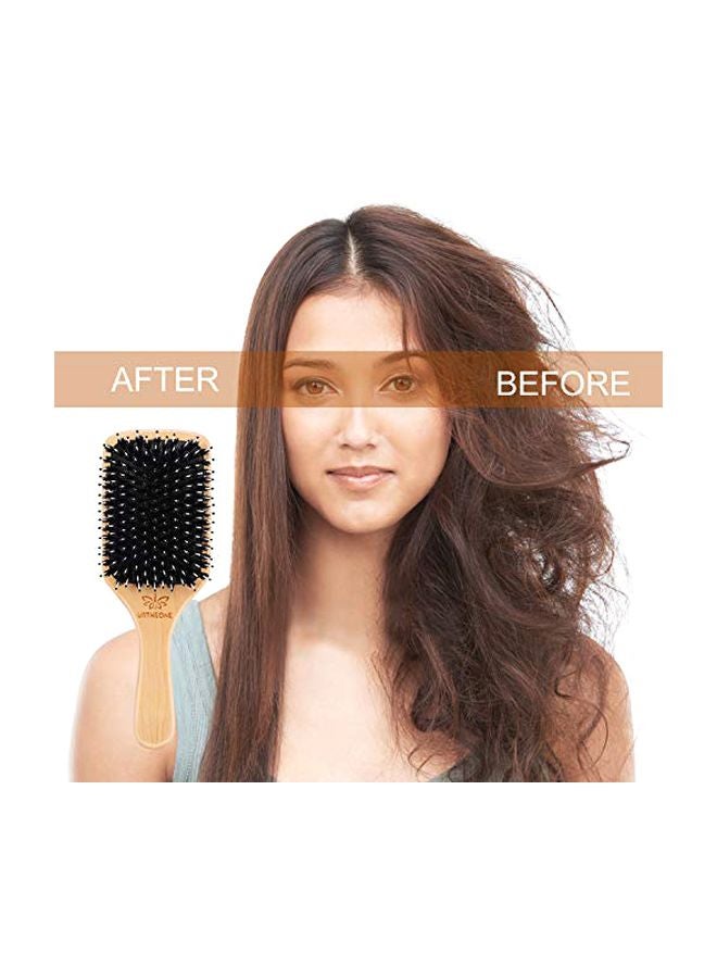 URTHEONE Wooden Hair Brush Beige/Black - Image 4