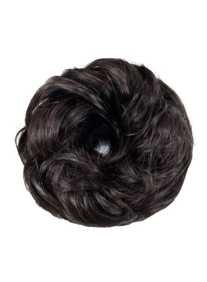 Rose bud Synthetic Hair Bun Extensions Black  - Image 1