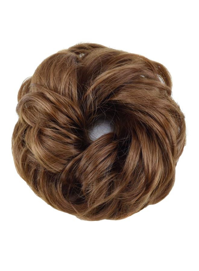 Rose bud Synthetic Hair Bun Extensions Light Brown  - Image 1