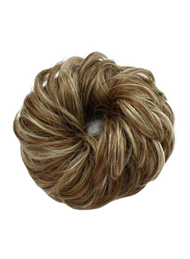 Rose bud Synthetic Hair Bun Extensions Brown  - Image 1