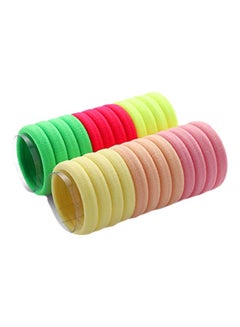 24-Piece Elastics Ponytail holder Set Multicolour